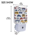 thumbnail image 4 of Hand Drawing Vehicles Night Light 2 Pack LED Nightlight Plug into Wall Dusk to Dawn Sensor Soft White, 4 of 7