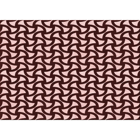 Ahgly Company Indoor Rectangle Patterned Pink Daisy Pink Area Rugs, 2' x 4'