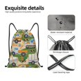 thumbnail image 6 of Kdxio Construction Machinery1 Print Drawstring Backpack Bag,Waterproof Draw String Back Sack, Gym Drawstring Bags Swim Bag For Unisex, 6 of 9