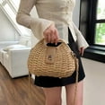 thumbnail image 6 of Crossbody Bags for Women Designer Purse Handmade Straw Woven Shoulder Bag Lightweight Shoulder Handbags, 6 of 8
