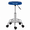 Blue, variant on imerelez Round Salon Stool with Backrest, SGS-Certified Gas Lift Height Adjustable 49-65cm, 150kg Capacity, Nylon Casters, PU Leather Seat for Home Office or Salon Blue