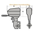 thumbnail image 4 of SZTXJ 210D Oxford Cloth Sunscreen Outboard Waterproof Protective Cover Paddle Motor Outboard Dust Cover, 4 of 5