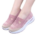 thumbnail image 4 of Dweltoz Orthopedic Shoes for Women Slip On Wide Width Walking Comfort Breathable Sneaker Non Slip Casual Fashion Arch Support Running Shoes,Pink 8, 4 of 5