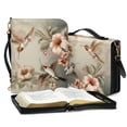 thumbnail image 3 of FOR U DESIGNS Hummingbird Floral Bible Cover for Women Soft PU Leather Bible Bag with Zipper Sturdy Bible Protective Carrier Size M Soft Crossbody Backpack Bag Purse for Bible Study Religious, 3 of 7