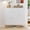 White, variant on MDF Shoe Storage Cabinet with Flip Drawers & Adjustable Shelves, Modern Entryway Shoe Organizer Cabinet, Black