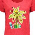 thumbnail image 4 of Inktastic Christmas Palm Tree with Presents Women's Plus Size T-Shirt, 4 of 5