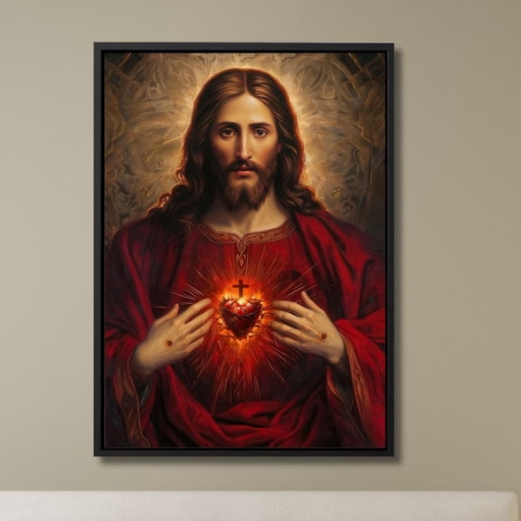 Holy Jesus Christ Sacred Heart Religious Art Wall Art Art Heart Jesus Print, Jesus Art Poster, Jesus Divine Decor Wall Art Christ Gift UNFRAMED PAPER POSTER, Home Decor, Vintage Gift