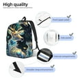 thumbnail image 3 of Easygdp Colorful Stained Glass Deer Mochila de Lona Resistente para Laptop, Compatible con Laptops de 15 a 17 pulgadas, Ideal para Escuela, Trabajo y Viajes-Medium, 3 of 5