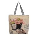 thumbnail image 4 of Bolso de tela de seda dorada, bolso de hombro de moda de comercio exterior, bolso de mujer, lindo bolso de compras, bolso de lona artístico, 4 of 6