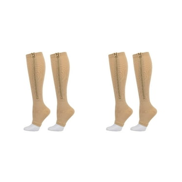AUQ Compression Socks,Zipper Design Knee High Socks,Long Tube Compression Compression Socks for Men