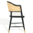 thumbnail image 6 of SAFAVIEH Couture Rogue Square Mid Back Counter Stool, Black/Natural, 6 of 13
