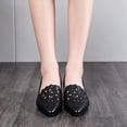 thumbnail image 7 of Seffadzy Women's Flat Shoes Soft Sole Cutout Breathable Lightweight Casual Flats Comfortable Slip Black 35, 7 of 7