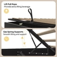 thumbnail image 6 of Frostbloom King Size Lift-Up Storage Platform Bed frame with Velvet Upholstered Headboard, Black, 6 of 9