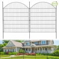 thumbnail image 1 of 1 Package [Premium Project] Metal Outdoor Fence 10 Pieces Without Door, Inner Arc Design, 10 Mesh Pieces + 10 Round Head Ground Plugs + 1 6-Point Wooden Hammer, 1 of 9