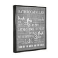thumbnail image 3 of Stupell Industries Bathroom Rules List Sign Graphic Art Jet Black Floating Framed Canvas Print Wall Art, Design by Conrad Knutsen, 3 of 6