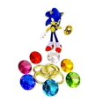 thumbnail image 1 of Toys Sonic Large 7 Chaos Emeralds Gems & 5 Gold Power Rings in A Gift Box - by AAA World, 1 of 2