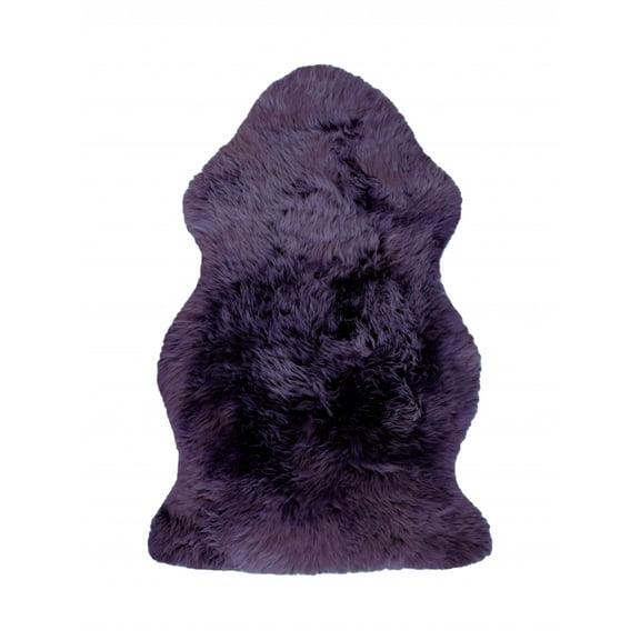2' x 3' Purple New Zealand Natural Sheepskin Rug