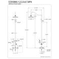 thumbnail image 2 of Kingston Brass CCK3660PX Kingston Wall Mount Rain Drop Shower System with Hand Shower, Matte Black, 2 of 4