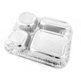 thumbnail image 3 of Handi-Foil Disposable Aluminum 4 Compartment Oblong Foil Pan T.V Dinner Trays with Board Lid (Pack of 25 Sets), 3 of 5