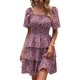thumbnail image 1 of Vestido PRETTYGARDEN Floral de Verano para Mujer con Cuello Cuadrado XL, 1 of 7