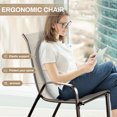 thumbnail image 4 of Arlopu 5 Piece Patio Dining Set, Patio Glass Table & 4 Stackable Chairs with Umbrella Hole for Backyard & Gardens, All Weather, 4 of 10