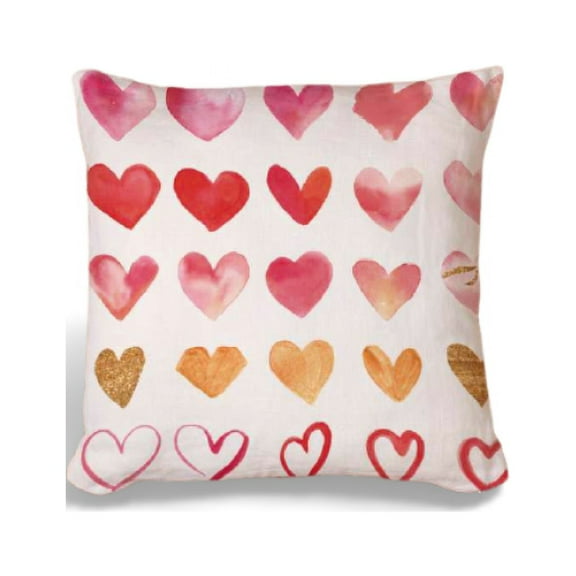 Chochili Love Heart Home Decor Graphic Pillow Cases Cushion Cover 18X18 White Red