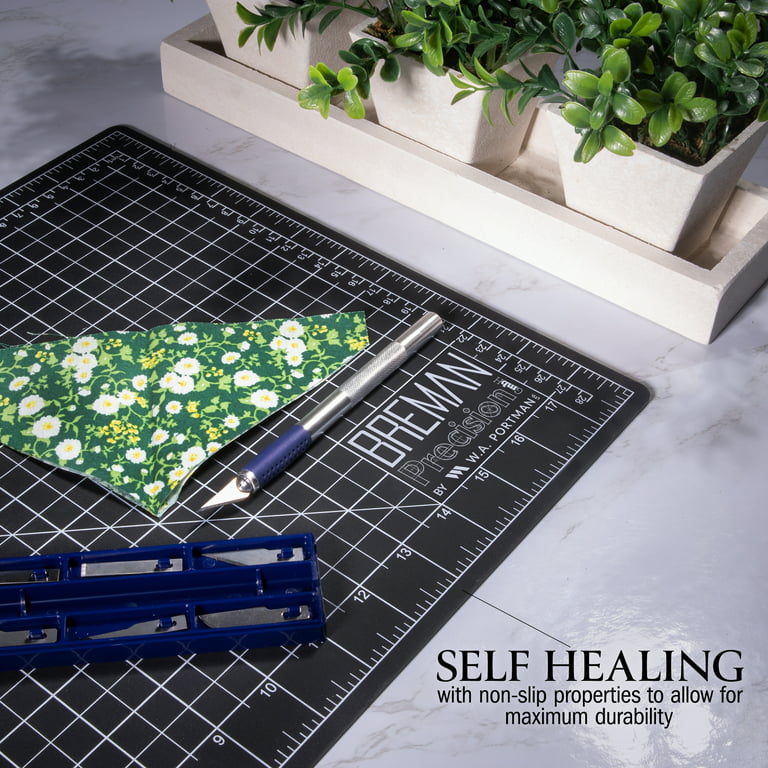Buy Breman Precision Self Healing Cutting Mat 18x24 Inch - Rotary Cutting  Mats for Crafts - Great Craft Cutting Board for Crafting & Quilting - 2  Sided 5 Ply PVC Self Healing