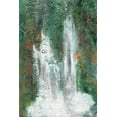 thumbnail image 2 of Bramma, Lila 11x14 Black Ornate Wood Framed with Double Matting Museum Art Print Titled - Waterfall in Paradise II, 2 of 4