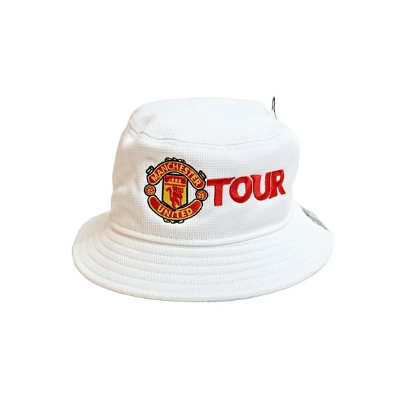 Manchester United Tour Bucket Hat White Men's Size Large/XL