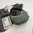 thumbnail image 4 of Bolso Hobo para Mujer Hombre Bandolera Multibolsillos Ante (Retro) Verde, 4 of 8