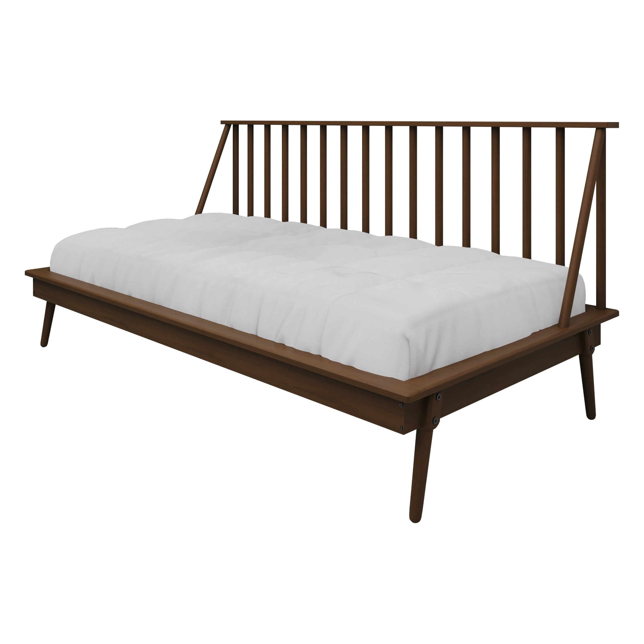 Castle Place Vintage Spindle Twin Size Wooden Daybed, Walnut