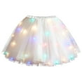 thumbnail image 4 of Hpapadks Skirts for Women Led Light Up Tutu Skirt Glowing Fairy Angel Mesh Rave Party Costume White One Size, 4 of 4