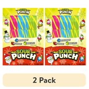 (2 pack) Spangler Sour Punch Christmas Candy Canes Stocking Stuffers, 12 Count