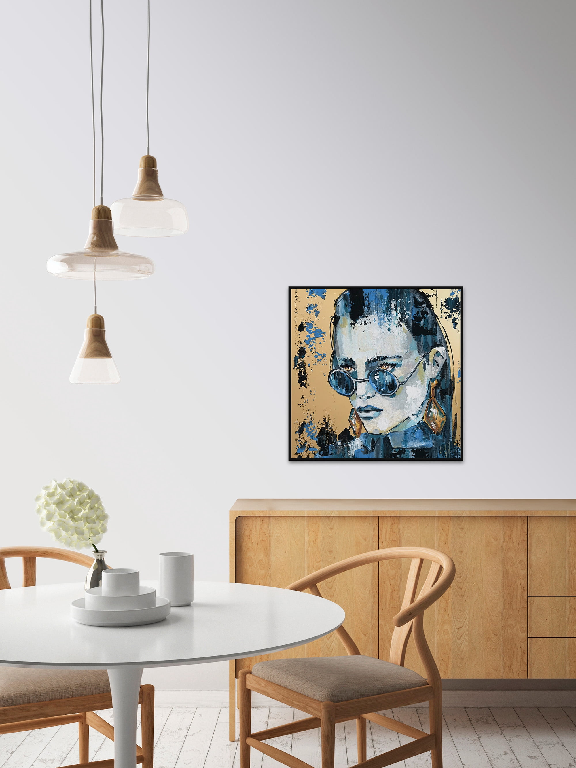 Ferocious Look Floater Framed Painting Print on Canvas