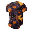 thumbnail image 2 of Trgacdwlo Funny Pumpkin Ghost Men Halloween Shirts Crew Neck Mens Shirts Short Sleeve Spooky Season Mens Graphic T-Shirts, 2 of 6