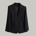 thumbnail image 2 of ZQUUVOU Women Business Blazers with Solid Color Long Sleeve Pocket Suit Jacket (Black,XL), 2 of 7
