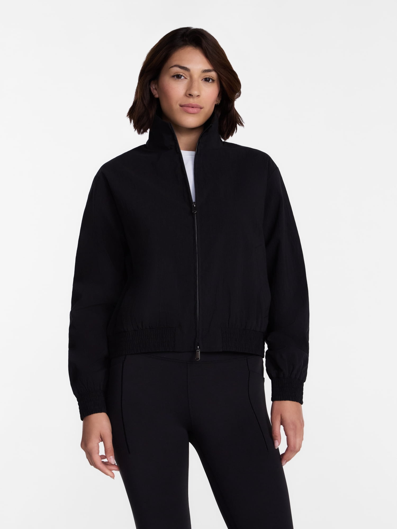 Avia Women's Funnel Neck Jacket with Long Sleeves, Sizes XS-XXXL