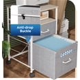 thumbnail image 5 of 2 Drawer Mobile File Cabinet, Rolling Printer Stand with Open Storage Shelf, Fabric Vertical Filing Cabinet fits A4 or Letter Size for Home Office, 5 of 7