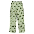 thumbnail image 3 of Kids' Pajama Pants Soft Relaxed Fit Sleep Pants Lounge Pants with Pockets Cute Frogs on Lily Pads Medium, 3 of 9