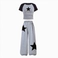 thumbnail image 5 of HCNTES Tween Girls Clothes 2PCS Sets Slim Fit Crop Tops & Flare Pants with Star Print Summer Outfits Teen Girls School Clothing Set 8T-13T, 5 of 5