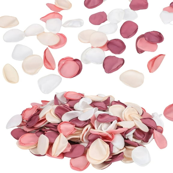 Trianu 200 Pcs Artificial Pink Rose Petals for Romantic Night Flower Girl Silk Flower Petals for Wedding Aisle Table Centerpieces Confetti Party Favors Table Decoration, 1.5inch