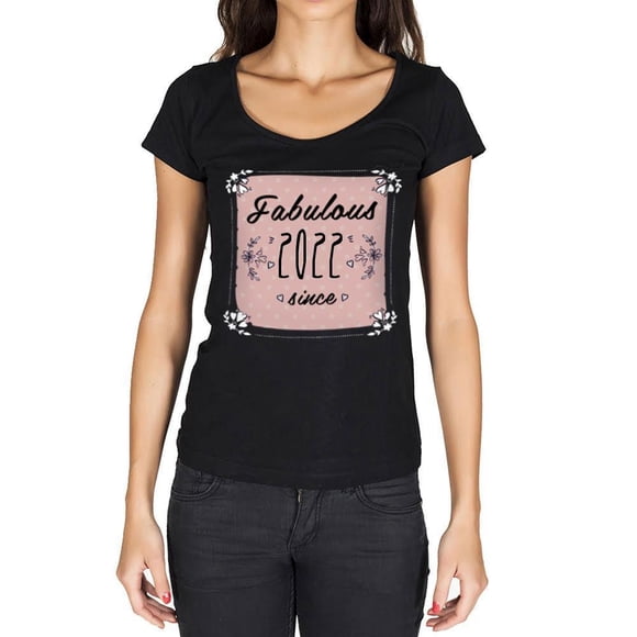 Women's Graphic T-Shirt Fabulous Woman Since 2022 2nd Birthday Anniversary 2 Year Old Gift 2022 Vintage Eco-Friendly Ladies Short Sleeve Novelty Tee