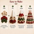 thumbnail image 5 of DIY Quilted Christmas Tree Kit, Fabric Quilting Patchwork Handmade | 3D Layered Santa Snowman Holiday Tabletop Decor Ornament Sewing Set, Charming Gift for Adults Quilters, 5 of 7