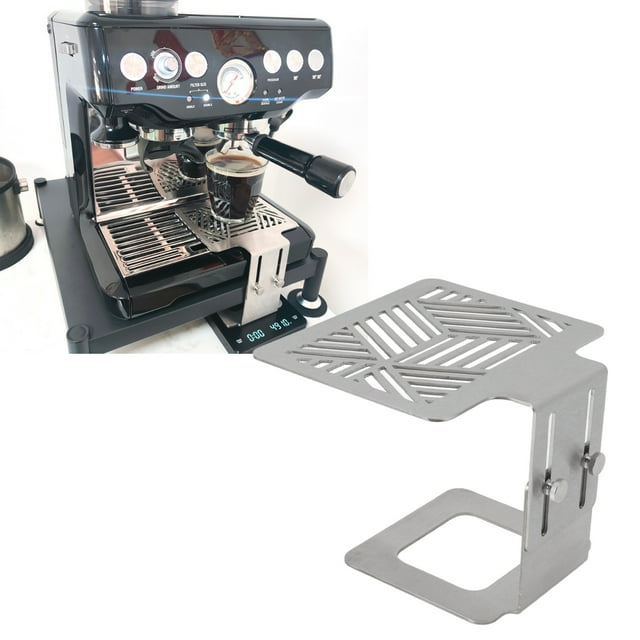 Support de Balance Électronique pour Machine à Café, Hauteur Réglable, Support de Balance en Acier Inoxydable, Support de Balance Électronique pour Machine à Café, Support de Pesée pour Balance à Café, Balance à Café Réglable
