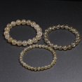 thumbnail image 4 of Genuine Gold Rutilated Quartz Gems Natural Stone Crystal Stretchy Women Jewelry Bracelet Men Pick Size Gift, 4 of 6