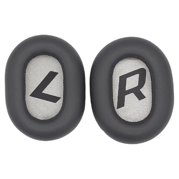 Methold Cojín de esponja para auriculares, 2 piezas, piezas de cuero con cancelación de ruido para juegos, repuesto de almohadilla para los Relojes inteligentes Gris oscuro