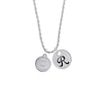 thumbnail image 2 of Delight Jewelry Stainless Steel Disc Class of 2022 Silvertone Script Initial Disc - R - Charm Necklace, 20"+3", 2 of 4