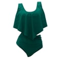 thumbnail image 2 of Plus Size Swimsuit Women‘S Plus Size Lotus Leaf Print Swimsuit High Waist Split Bikini, 2 of 4