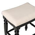 thumbnail image 4 of Linon Marino 25" Upholstered Backless Counter Stool in Black Wood, 4 of 9