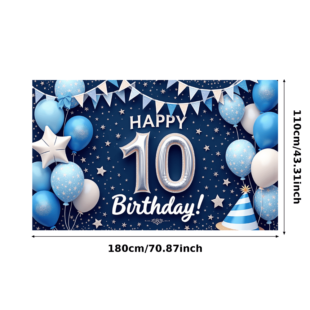 Yatrandify Decorative Design Birthday Party Banner Blue Balloons Happy Birthday Banner for Kids Party Indoor Decoration Celebration